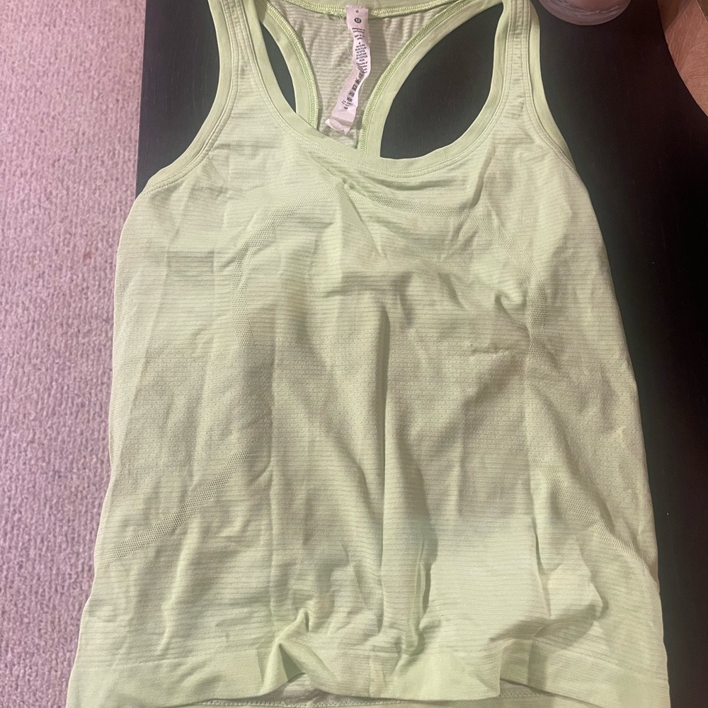 Green lulu tank top